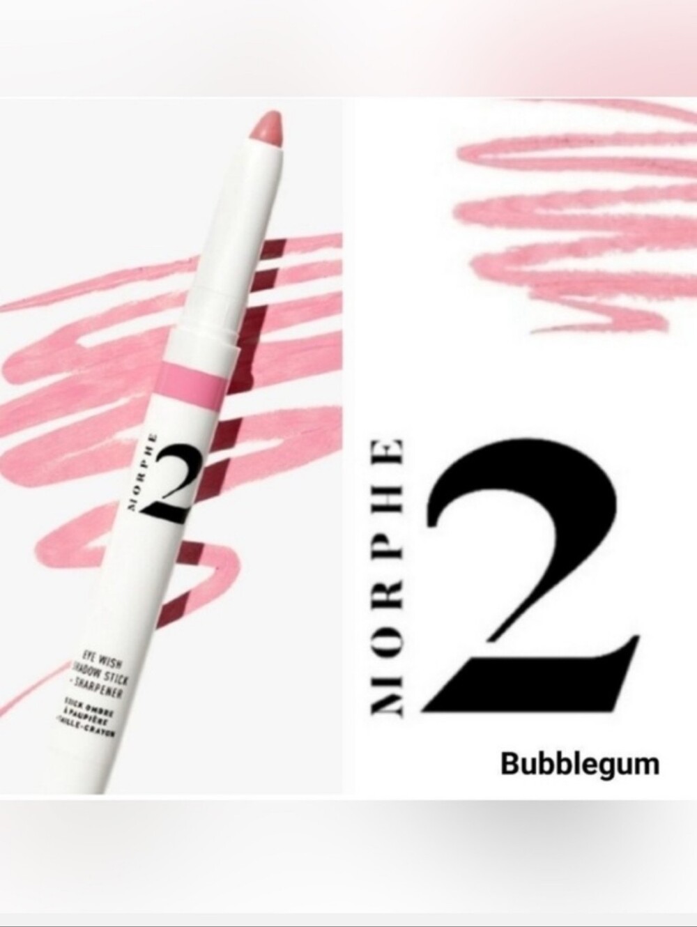BUY NOW Morphe Eye Wish Shadow Stick and Built In Sharpener - Shade Bubblegum